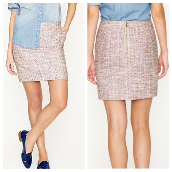J. Crew Dresses & Skirts - J. Crew postage stamp confetti tweed mini skirt 8